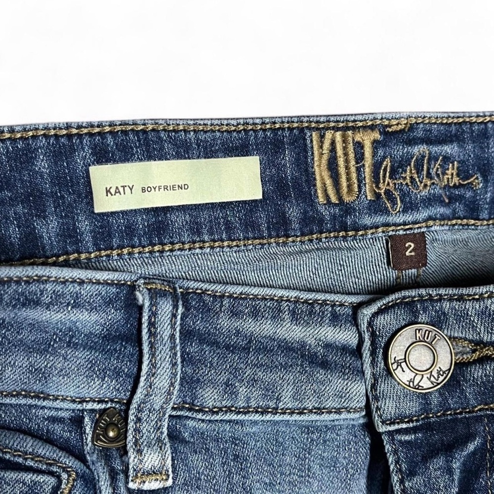 Kut from the Kloth Katy Boyfriend Jeans Women’s Size 2 Mid-Rise Stretch 28x29 - Picture 3 of 8